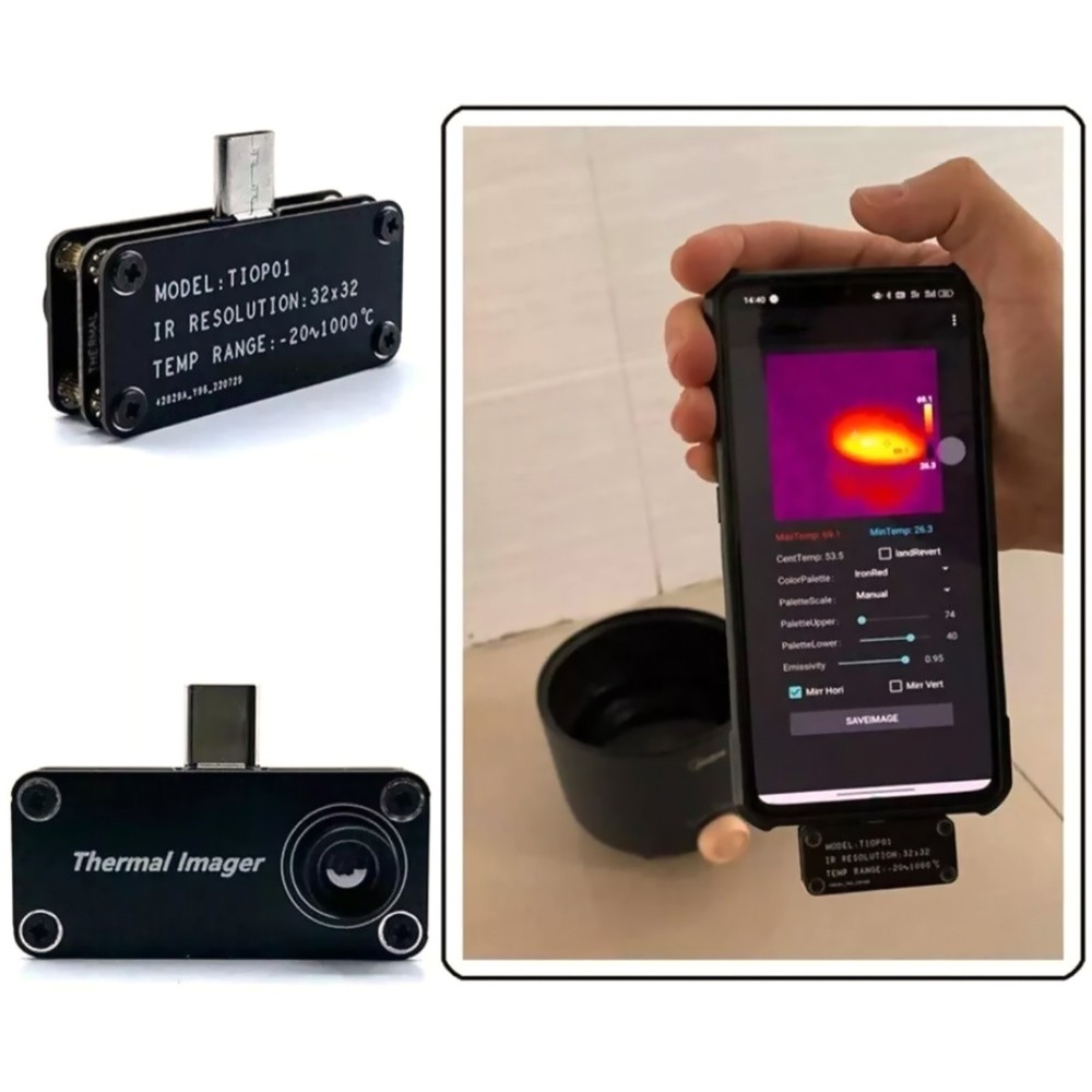 USB TypeC Portable Thermal Imaging Camera IR Imager for Android Mobile Phone