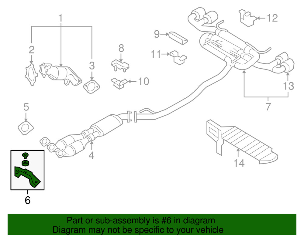 Genuine Nissan Converter & Pipe Mount Bracket 20711-JF00A