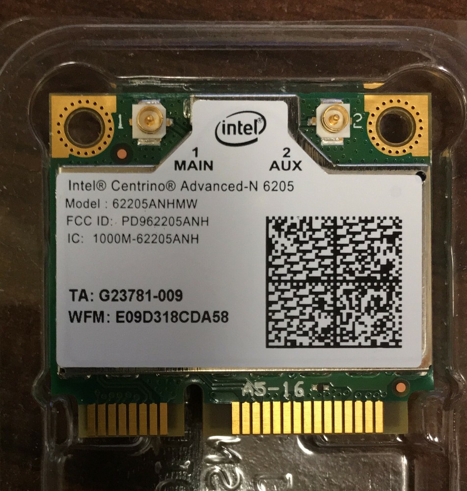 Intel Centrino Advanced-N 6205 Dual Band WiFi card