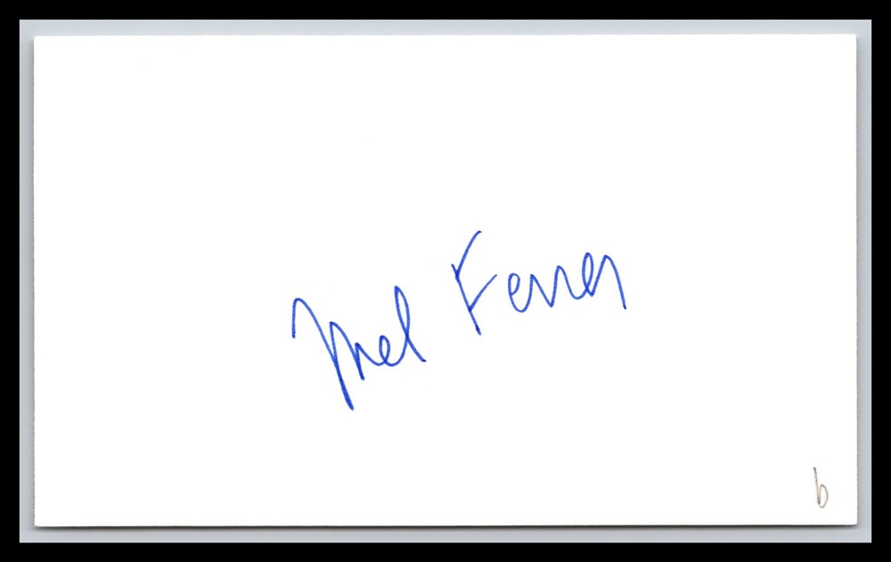 Mel Ferrer - Actor - 3x5 Card - Signed / Autograph (b)