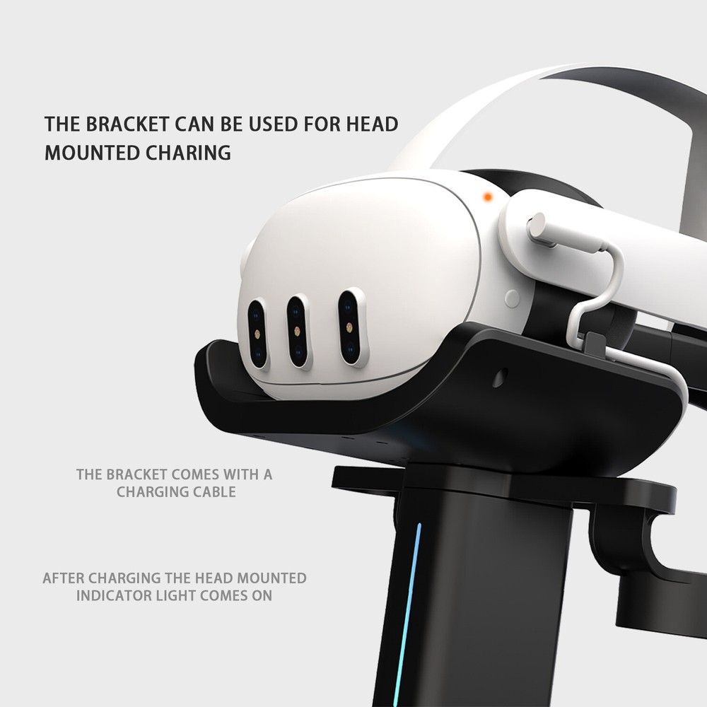 Display Stand for Quest 3 Headset Controllers Desk Base Charging Dock Holder