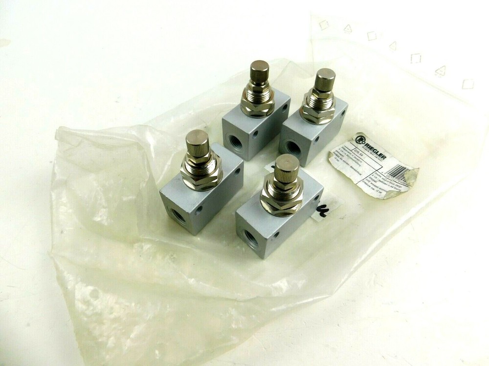 Riegler Throttle Valve In Block Form 225.54 G1/4 4 Pieces