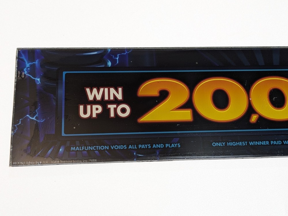 Slot Machine Glass Panel Replacement Part or Display Piece 18" x 4"