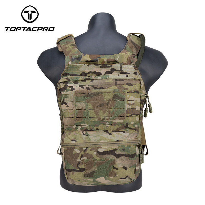 TOPTACPRO Tactical Hydration Backpack 2L MOLLE Water Bag Hydration Pouch Camo MC