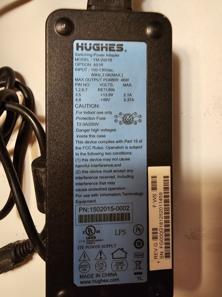 Vintage - Hughes Power Adaptrer With Cord