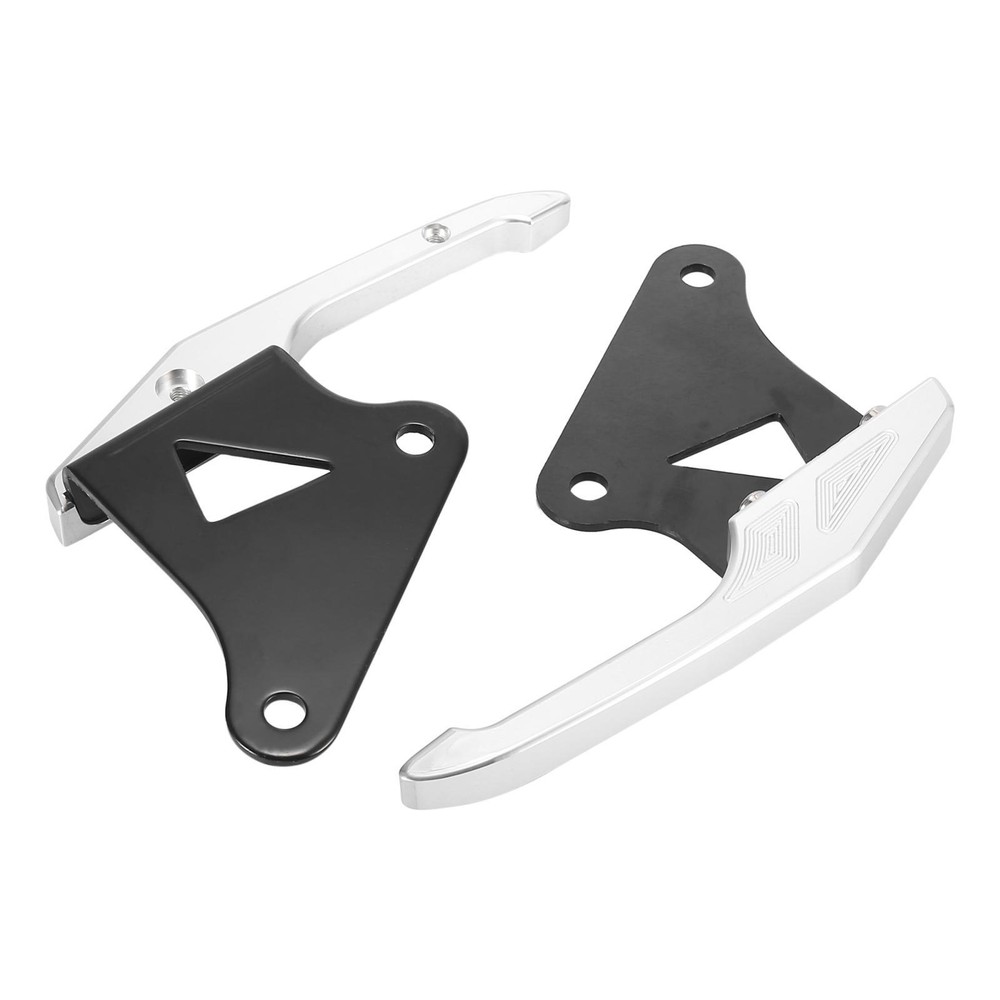 1 Pair Motorcycle Rear Seat Passenger Seat Handle Handle Silver