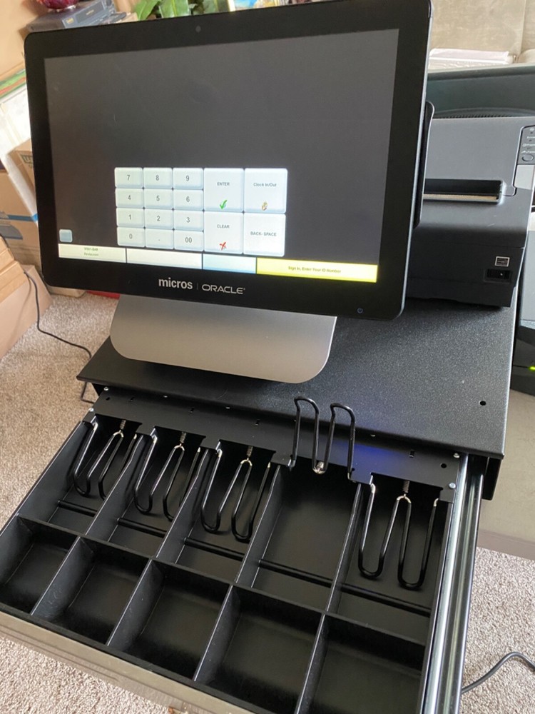 Oracle MICROS POS system 3700, 2 Terminals & Printers, Kitchen Printer, Server