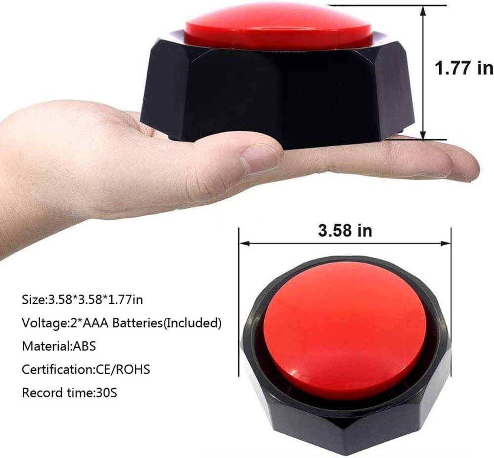 USB Recordable Buttons - 8MB Memory - Make Your Own Button by Uploading Audio Fi