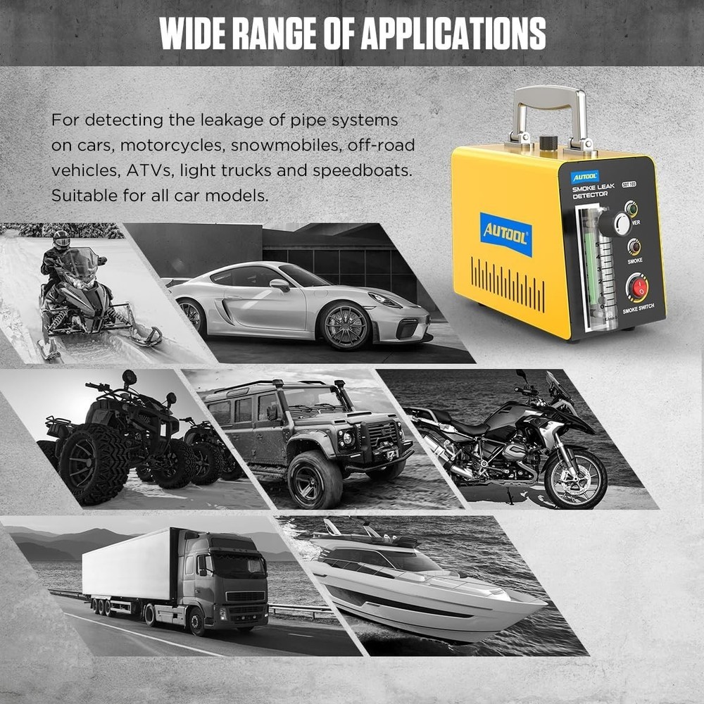 Efficient Automotive Leak Detector with External Flow Meter - 12V Compatibility