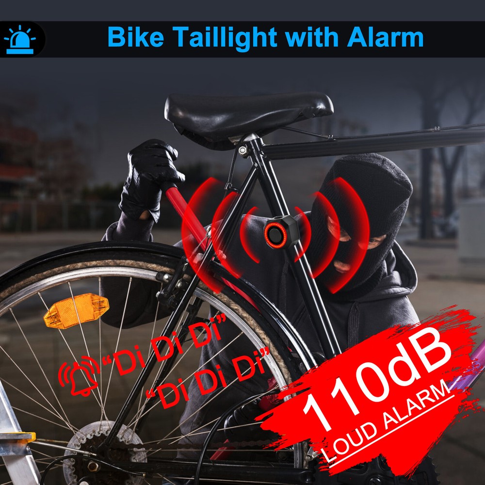Electrical Moped Alarm System Cycling Tail Light Sensitivity Volume Adjustable