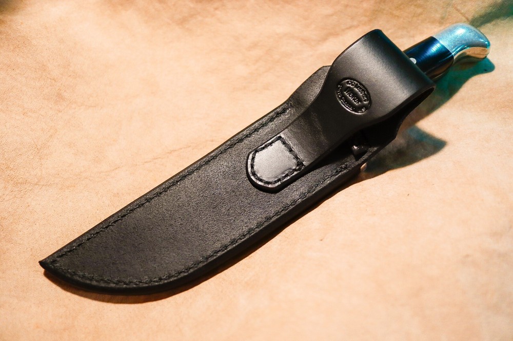 Custom Leather Sheath for Buck 124