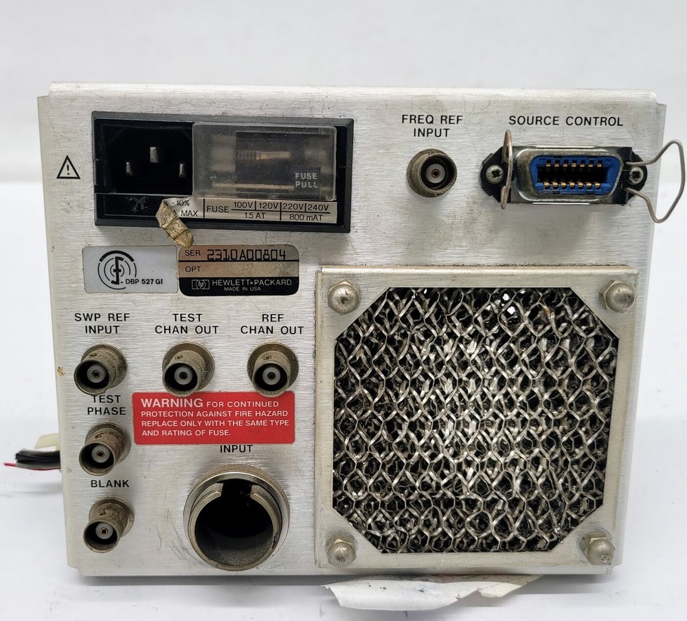HP 8410B Network Analyzer Mainframe Back Panel