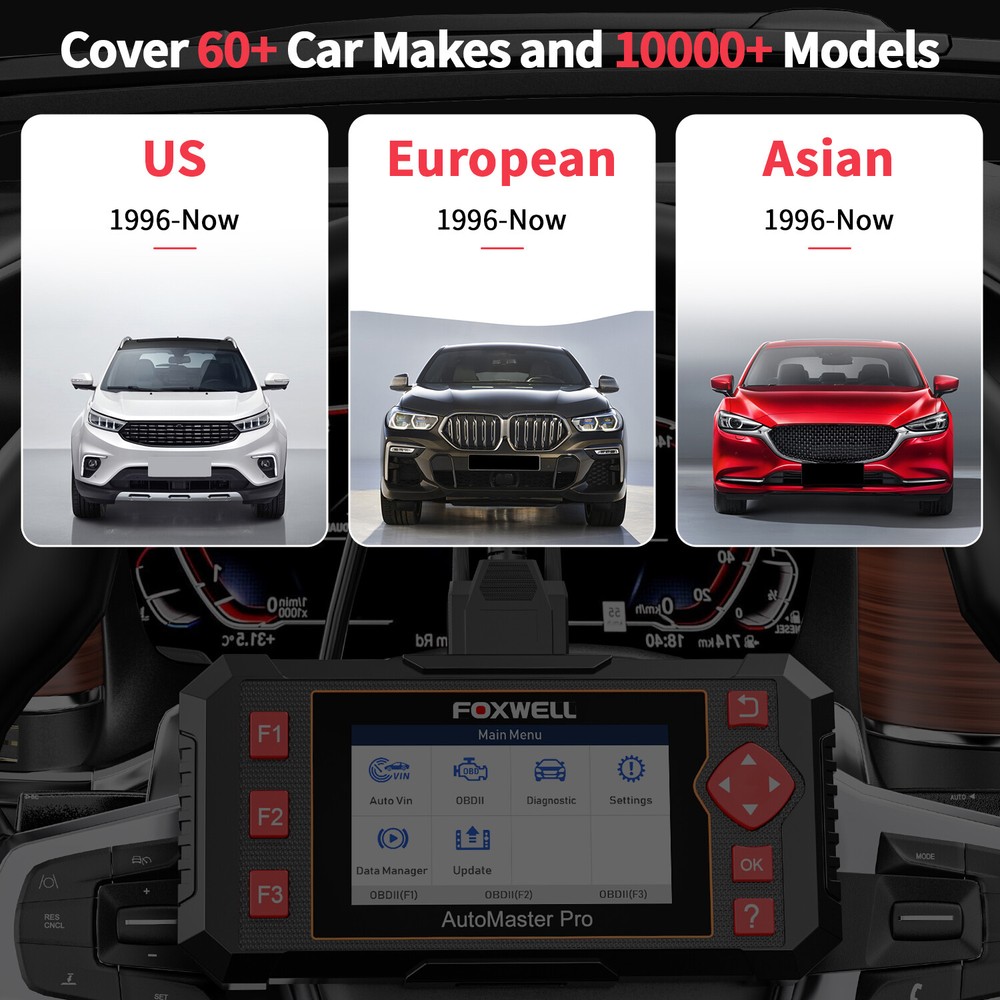 FOXWELL NT604 Elite 2026 NEW OBD2 Scanner Code Reader 4 System Diagnostic Tool