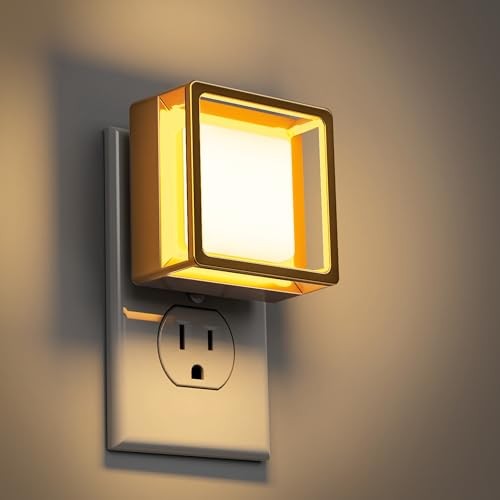 DORESshop Red Night Light [2 Pack], Dusk to Dawn Sensor, Adjustable Brightness