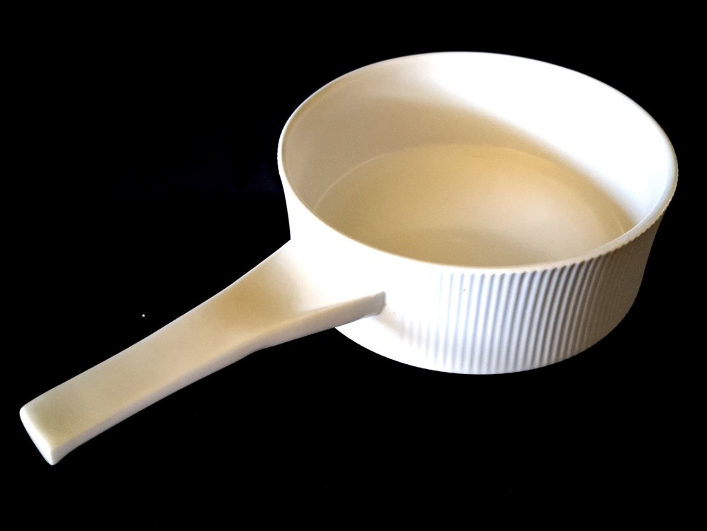 Cordalite EASTERLING Ribbed Ceramic Pan Pot With Handle MCM Germany 7.5"