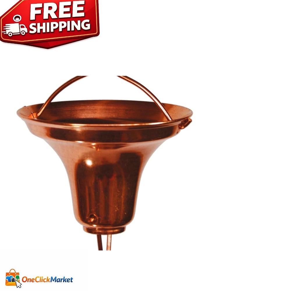 Solid Copper Gutter Adaptor: Effortless Rain Chain Connection, 4.5" Diameter