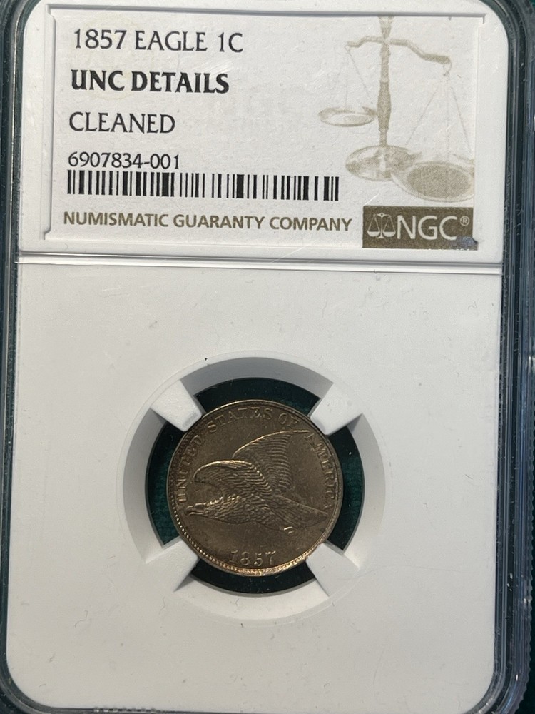 1857 Flying Eagle Cent Uncirculated Details