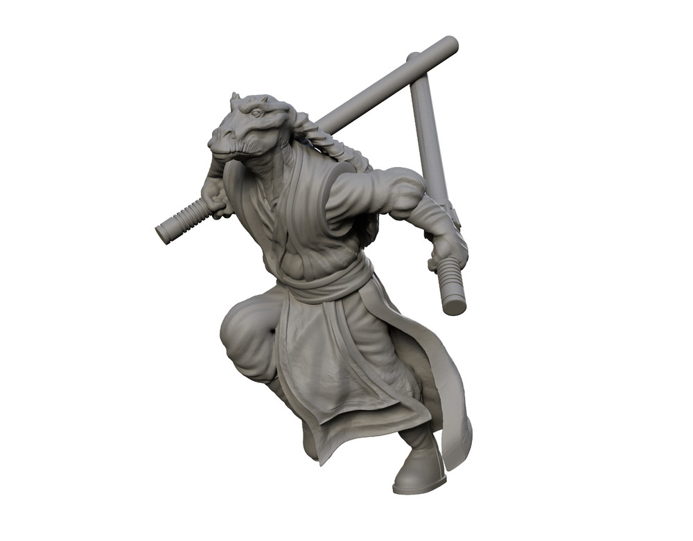 Star Wars Legion 3d printed Darth Jar Jar - Charging Pose - UNPAINTED