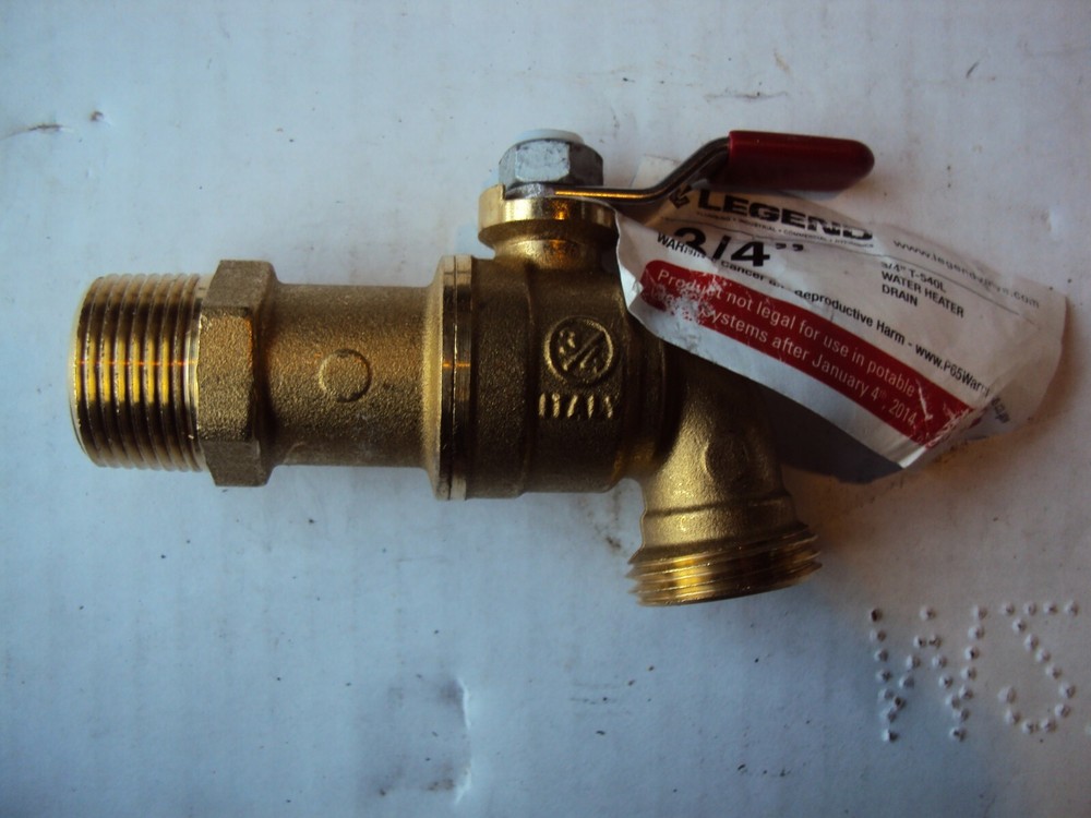 Lot of 5p   Legend T-540L 3/4"  Water Heater Drain Ball Valve Made in Italy
