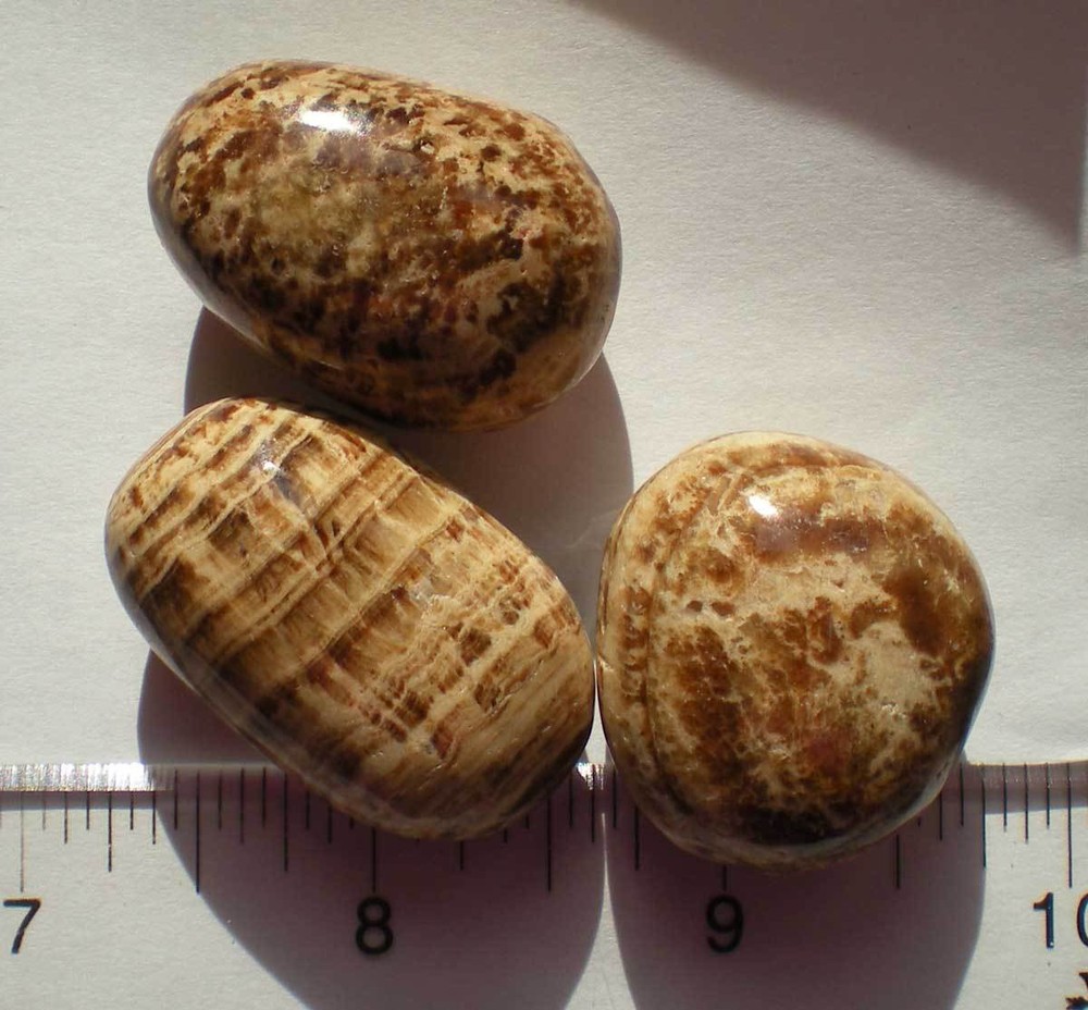 Aragonite - Peru - 3 Tumbled Stones rt397c