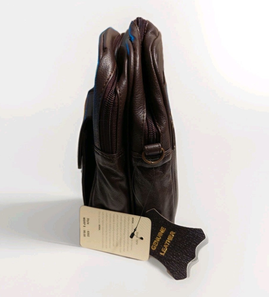 Winn International Leather Compact Organizer Brown