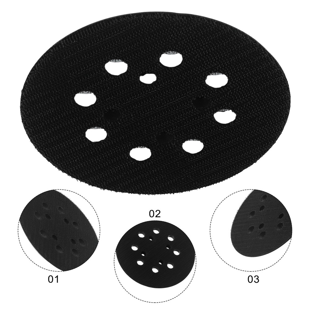 Orbit Sander Backing Pad Accessories Black Replacement 1 Pc 5inch/125mm