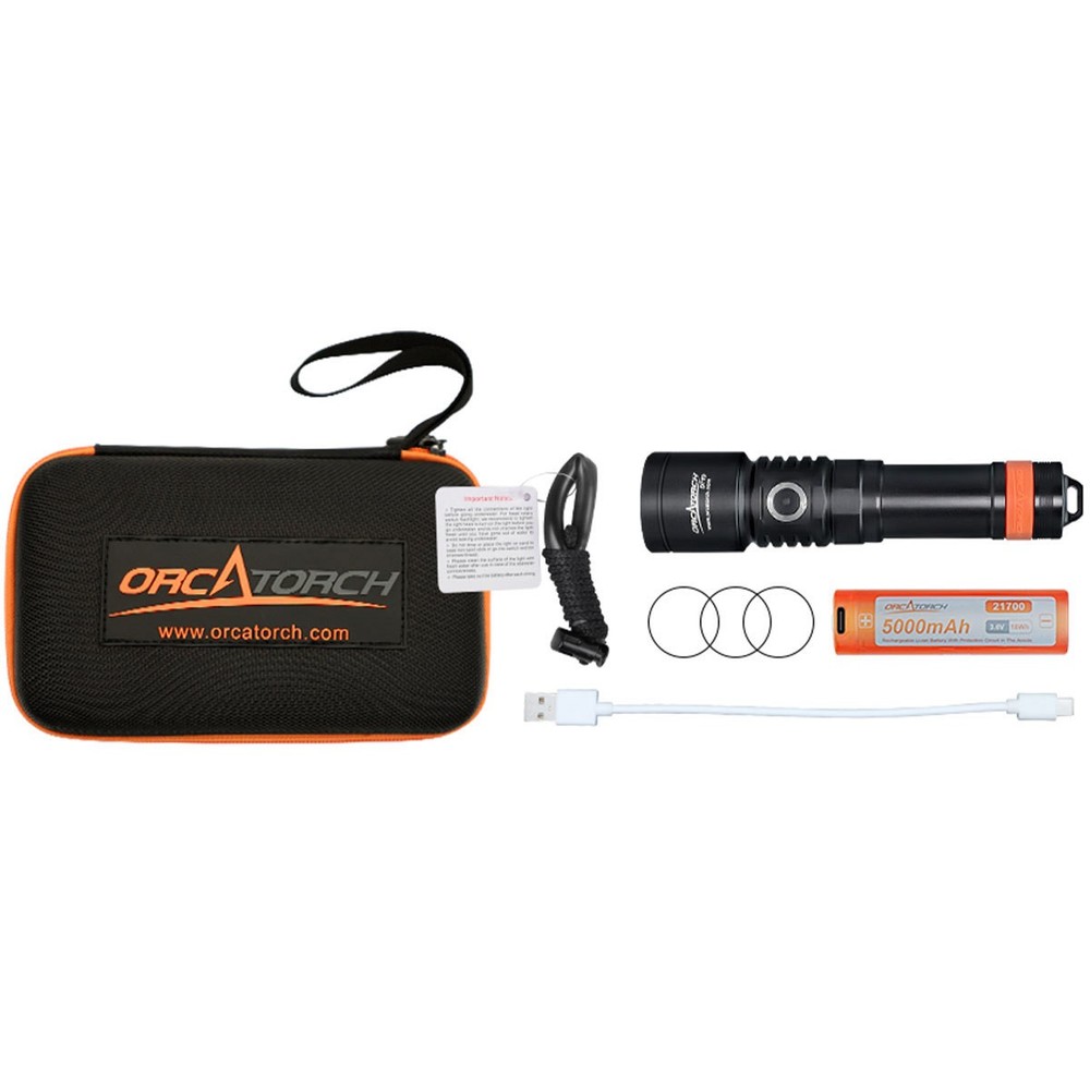 OrcaTorch D710 3000 Lumens Dive Light - 2 Pack