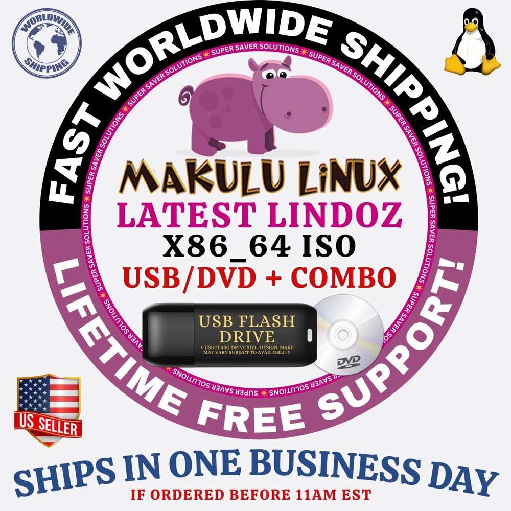 MakuluLinux LINUX OS | MINIMAL / KDE | DVD, USB, COMBOS | SHIPS FAST