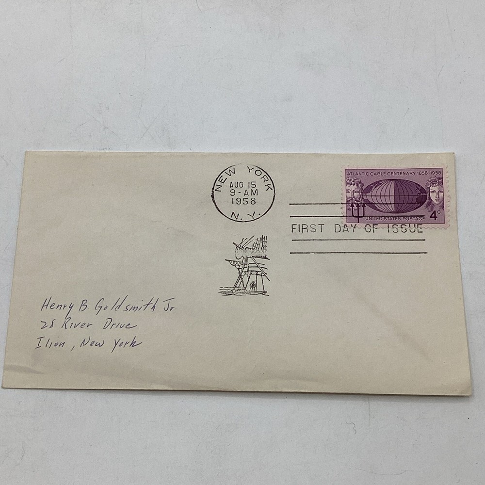 (5) 1958 Assorted Postal Card & Envelope Assorted Denominative Stamps FDC