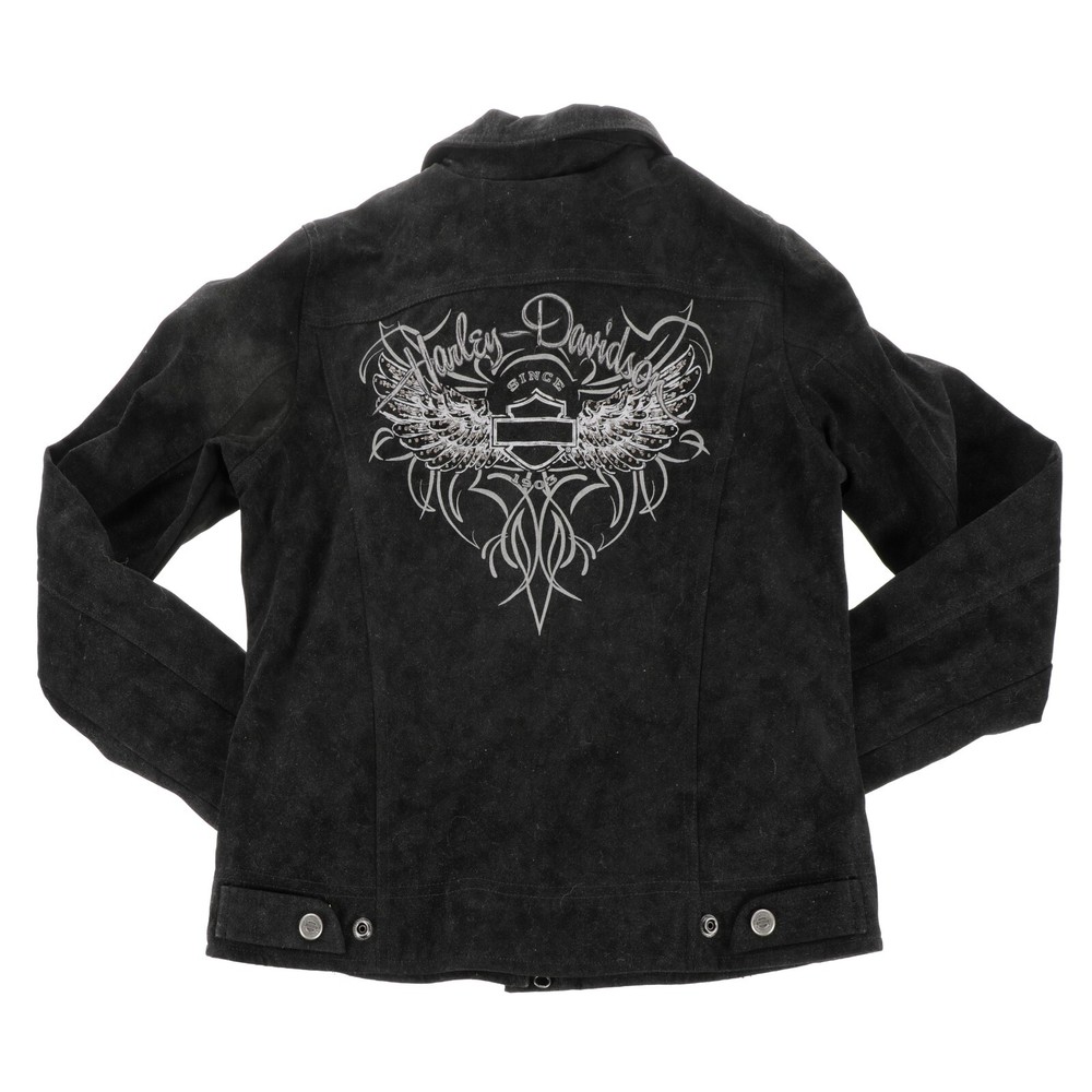 Harley Davidson Women's Black Soar Zip-Up Jacket