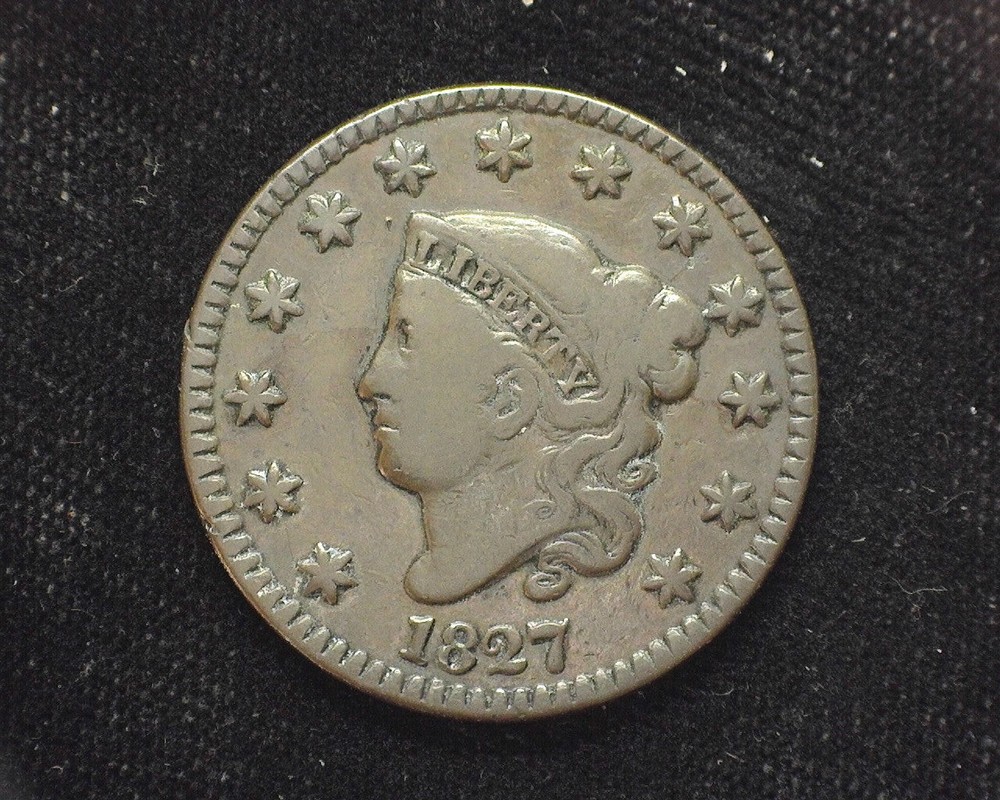 HS&C: 1827 Classic Head Large Cent VG - US Coin