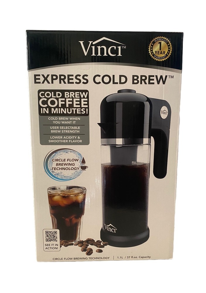 New - Vinci Express Cold Brew 37oz Iced Coffee Maker - Open Box