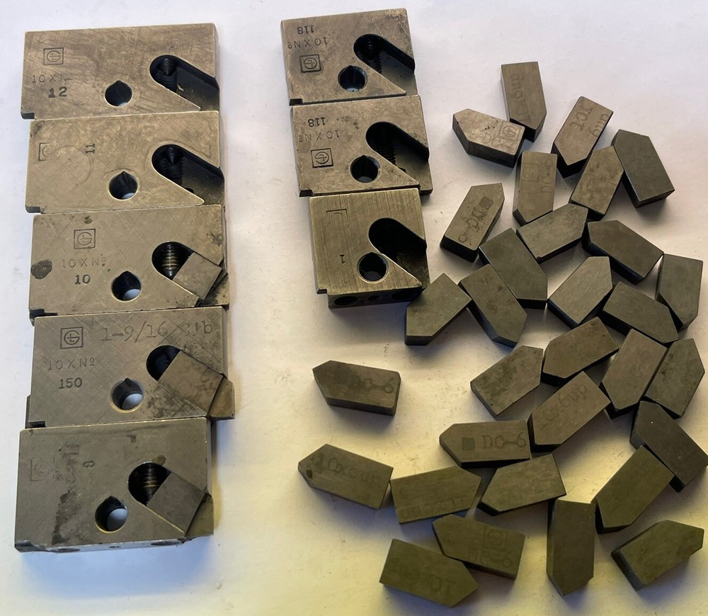 10X Boring Tools, 8 Double Edge Blade Blocks W/30 inserts G&L Davis Tools(24MY88