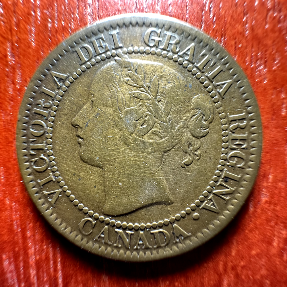 1859 Canada Large Cent - Die Crack