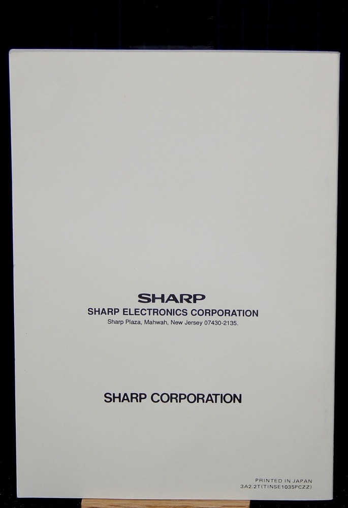 SHARP ORGANIZER LINK II MODEL OZ-892 OPERATION MANUAL Vintage 1992