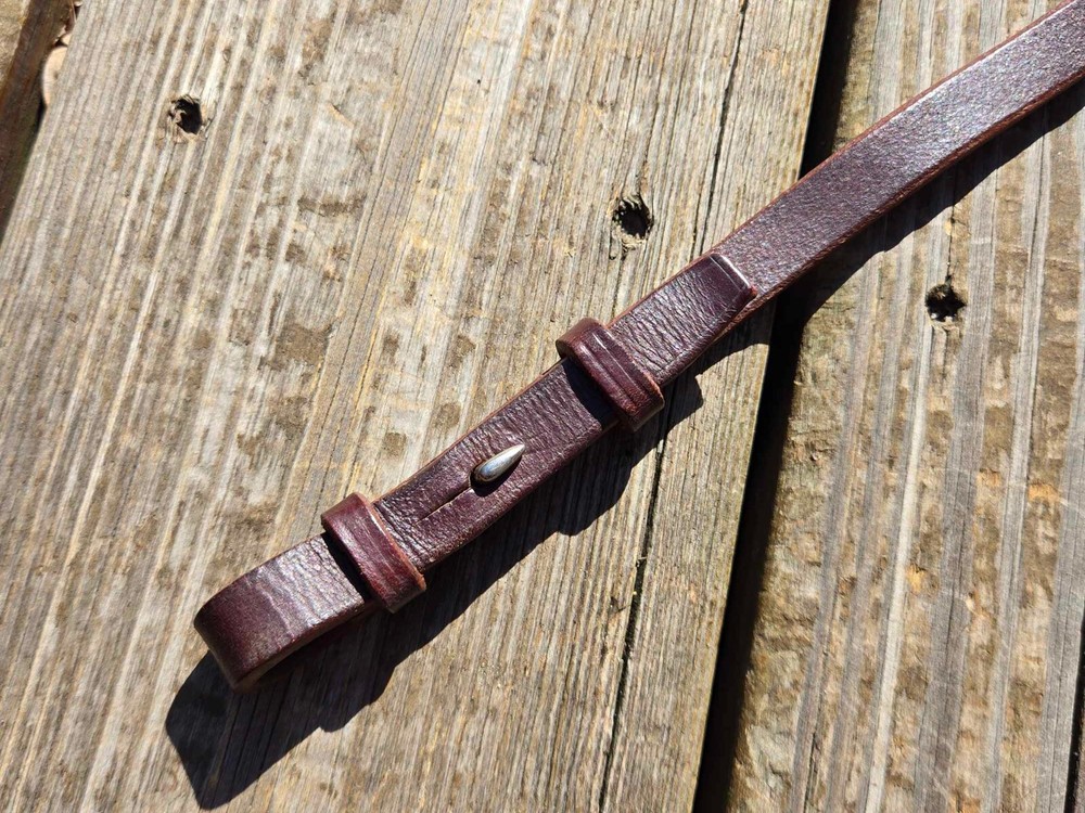 Devoucoux Brown Leather SINGLE Cheekpiece -Bridle Replacement Part - 12" Long