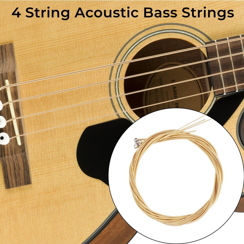 Guitar Part Acoustic Bass Strings 45-10 Gauge 4 String Brass Brass String