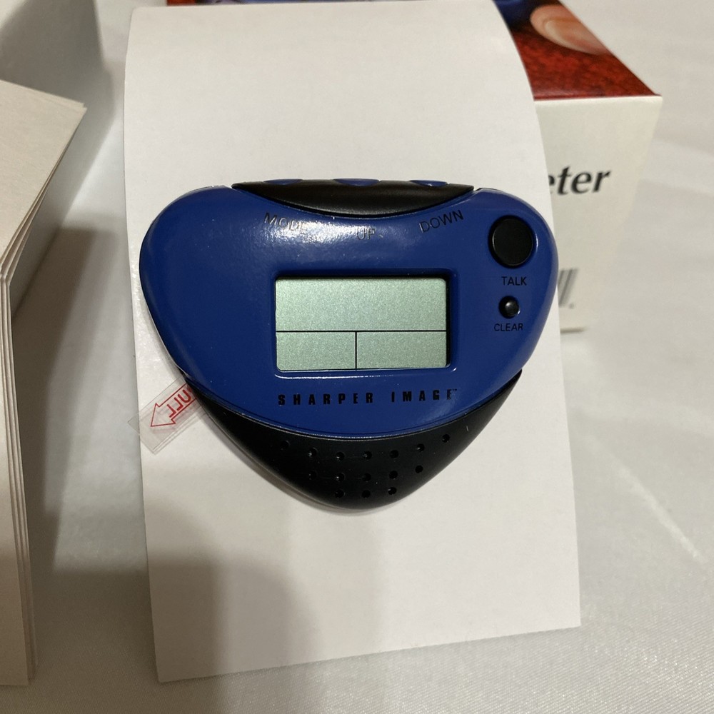 SHARPER IMAGE EB 300 Talking Pedometer Music and Clock New