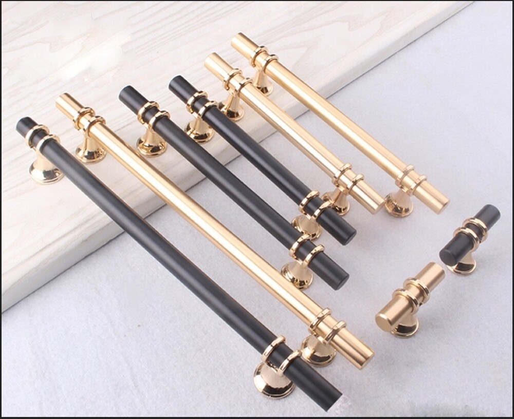 Chrome Cabinet Door Black Silver Gold Handle Kit T Bar Drawer Pull Kitchen