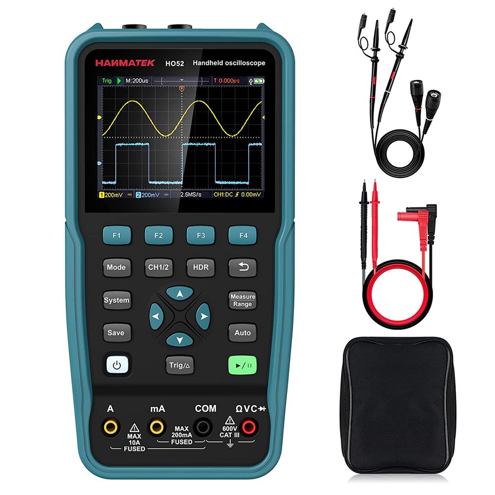 2CH Handheld Oscilloscope Multimeter For Automobile Maintenance Power Detection