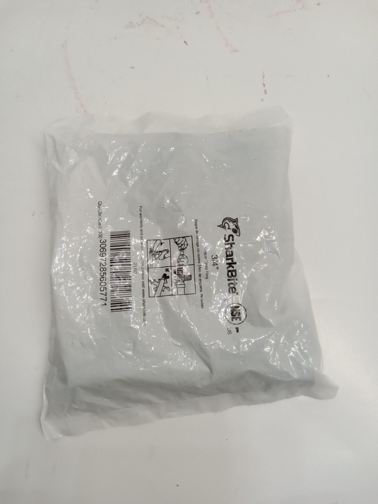 SharkBite 23103 3/4" Copper Crimp Ring PEX Pipe PE-RT 100pk