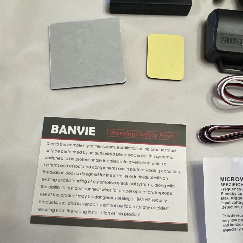 BANVIE Car Alarm System, Security Antitheft Alarm Systems with Keyless Entry
