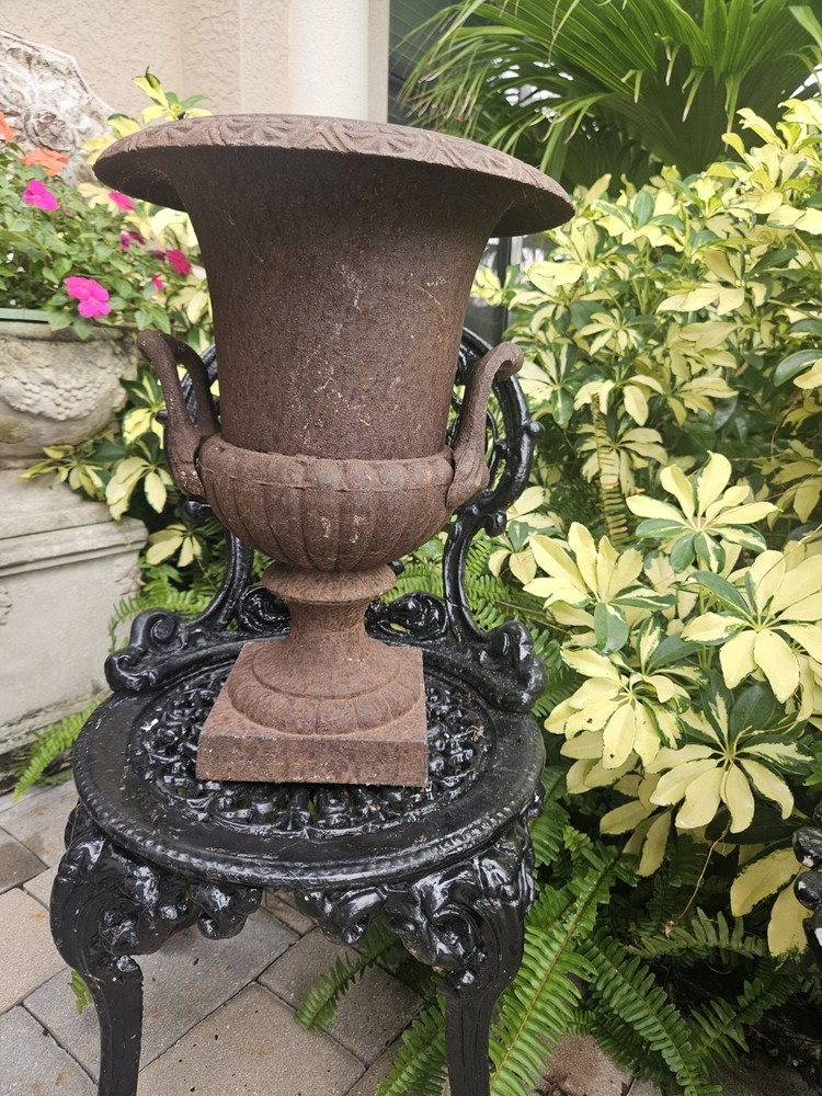 Vintage Urn Iron With Handles