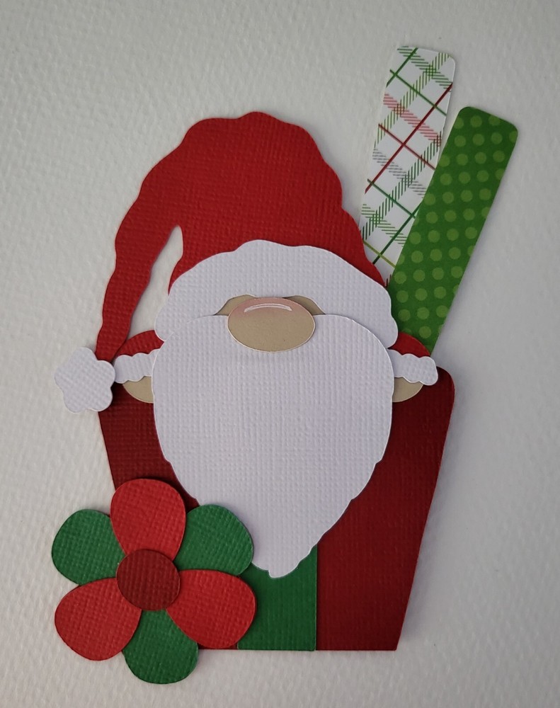 Christmas Wrapping Gnome. Scrapbook, Card Making Paper Piecing