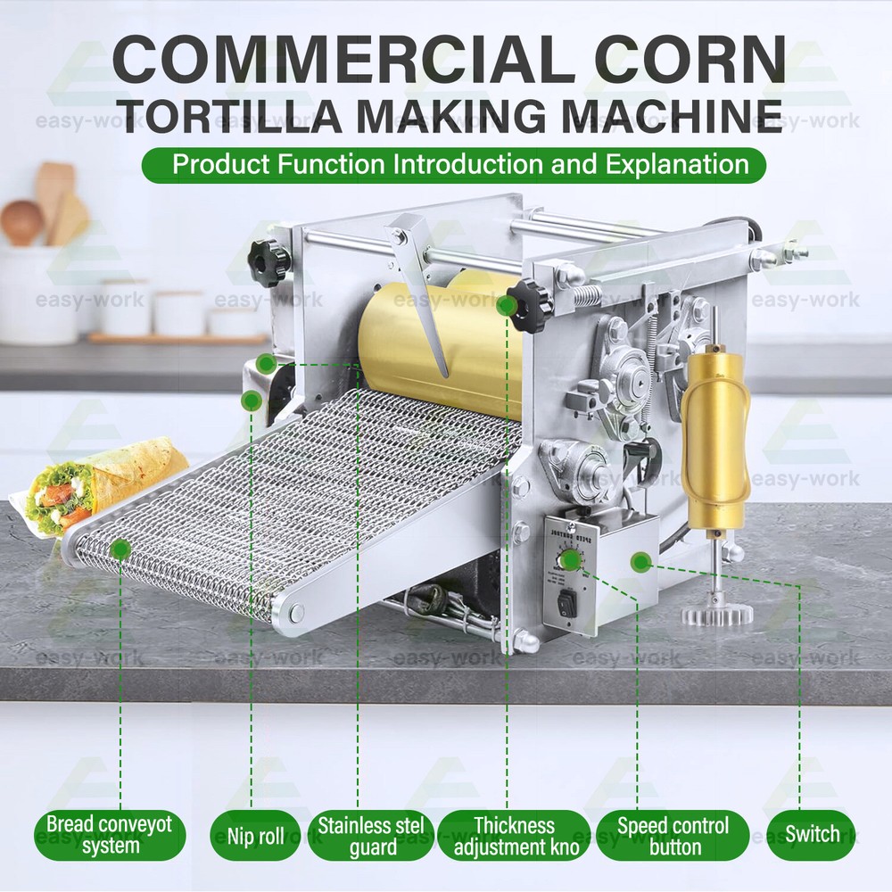 Electric Tortilla Maker Automatic Non-Stick Coating Corn Tortilla Making Machine