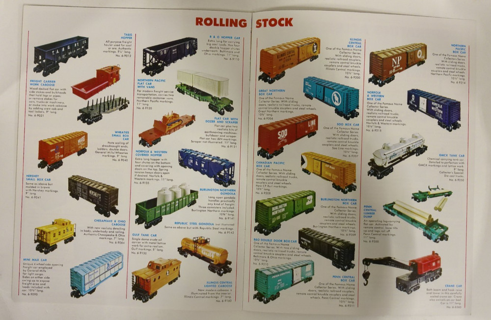 LIONEL TOY TRAIN CATALOG 1971 & ORDER FORM