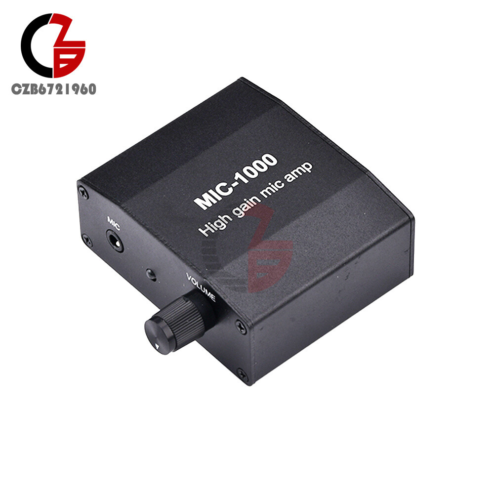 Microphone Amplifier Audio Amp High Gain 1000 Times Amplification Accessory Kit