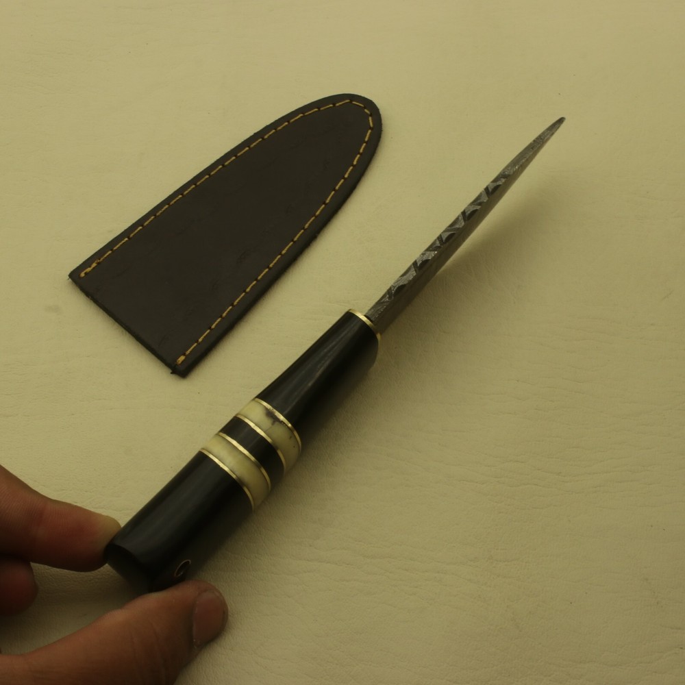 8 inches Celtic Scottish Dirk SGIAN DUBH DAGGER Bone Handle Knife.