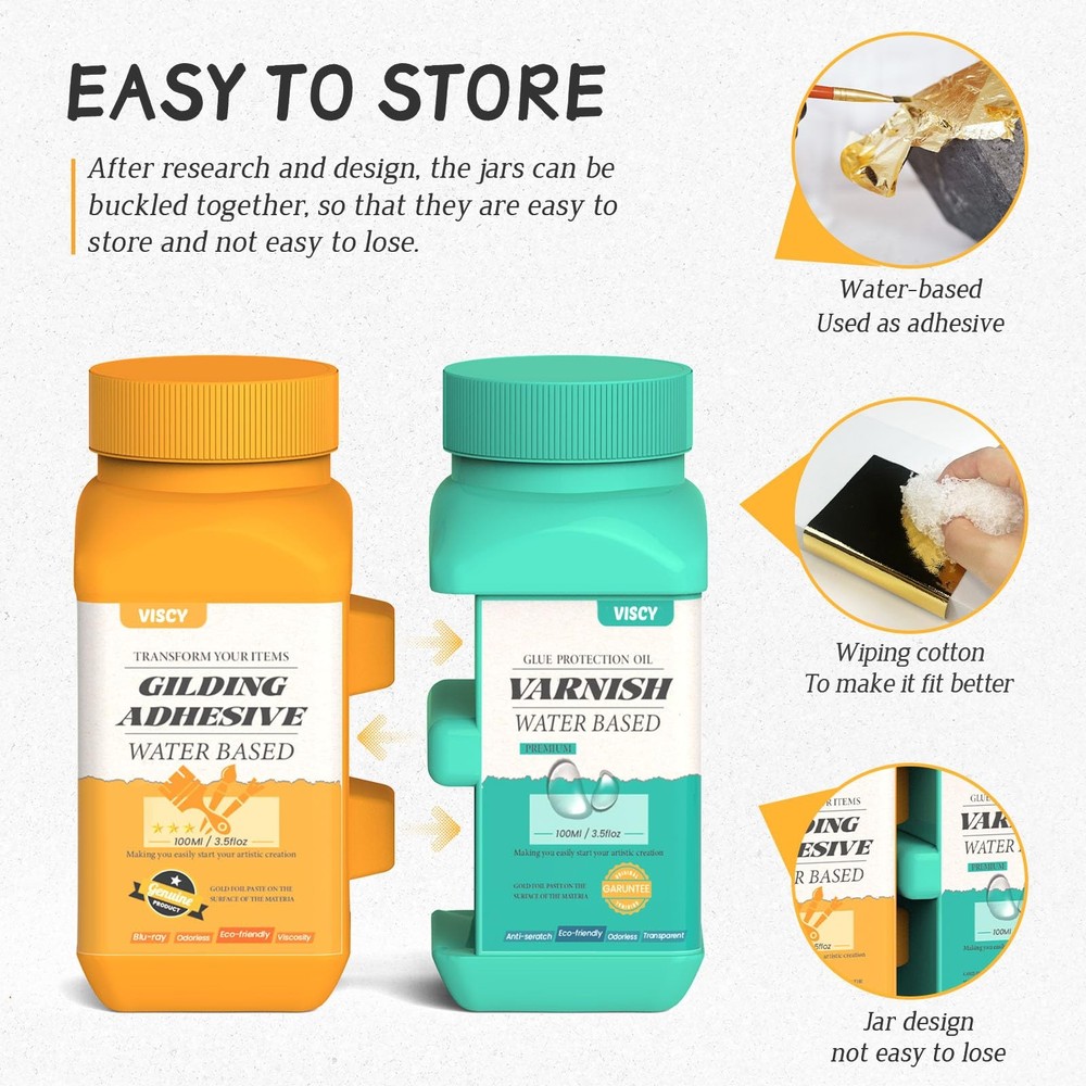 VISCY Gold Leaf Adhesive, Gilding Adhesive transparent
