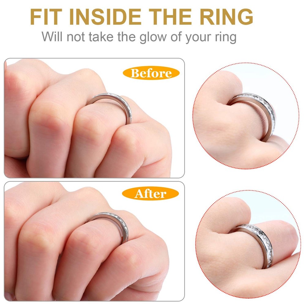 Blulu 5-Sheet Ring Size Adjuster Kit - 85 Pieces Invisible Sizer Translucent
